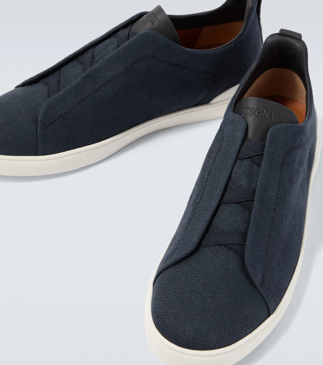 Zegna - حذاء رياضي قماشي سهل الارتداء Triple Stitch