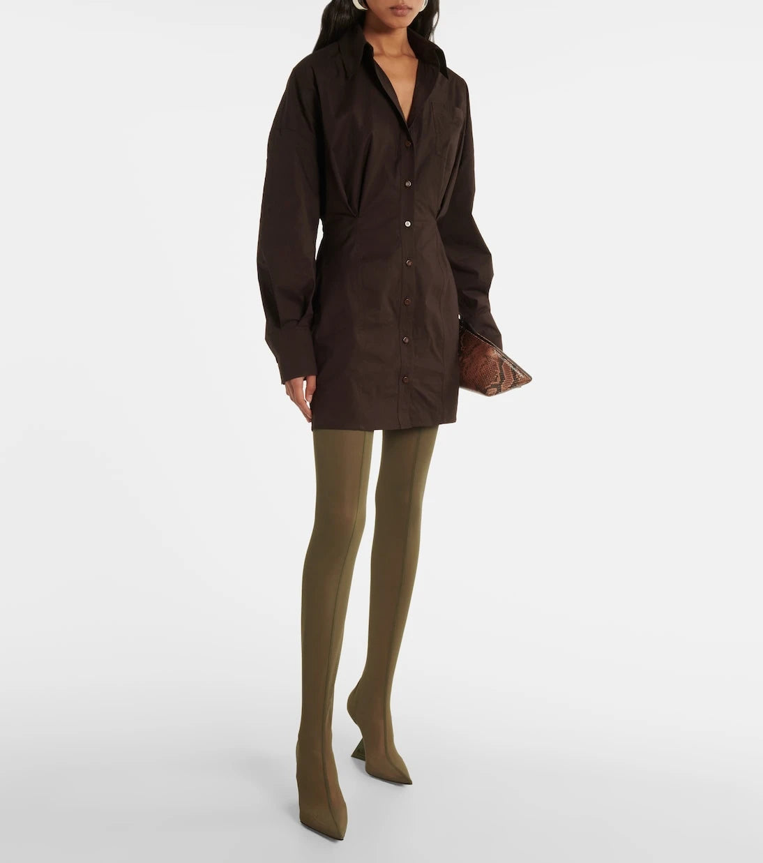 The Attico - Cotton-blend shirt dress