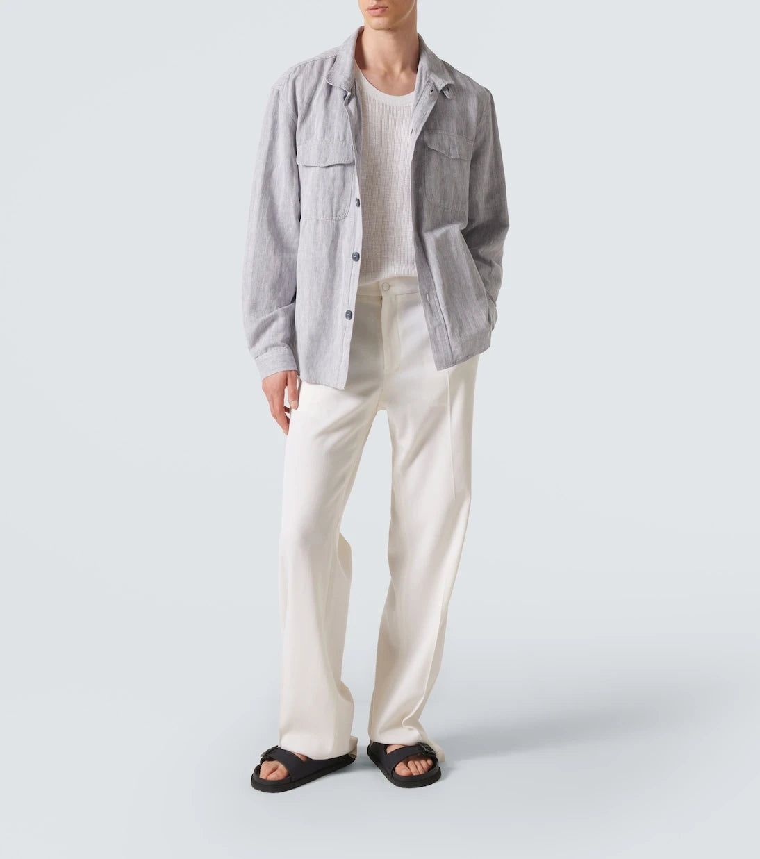 Frescobol Carioca - Nuno cotton and linen overshirt
