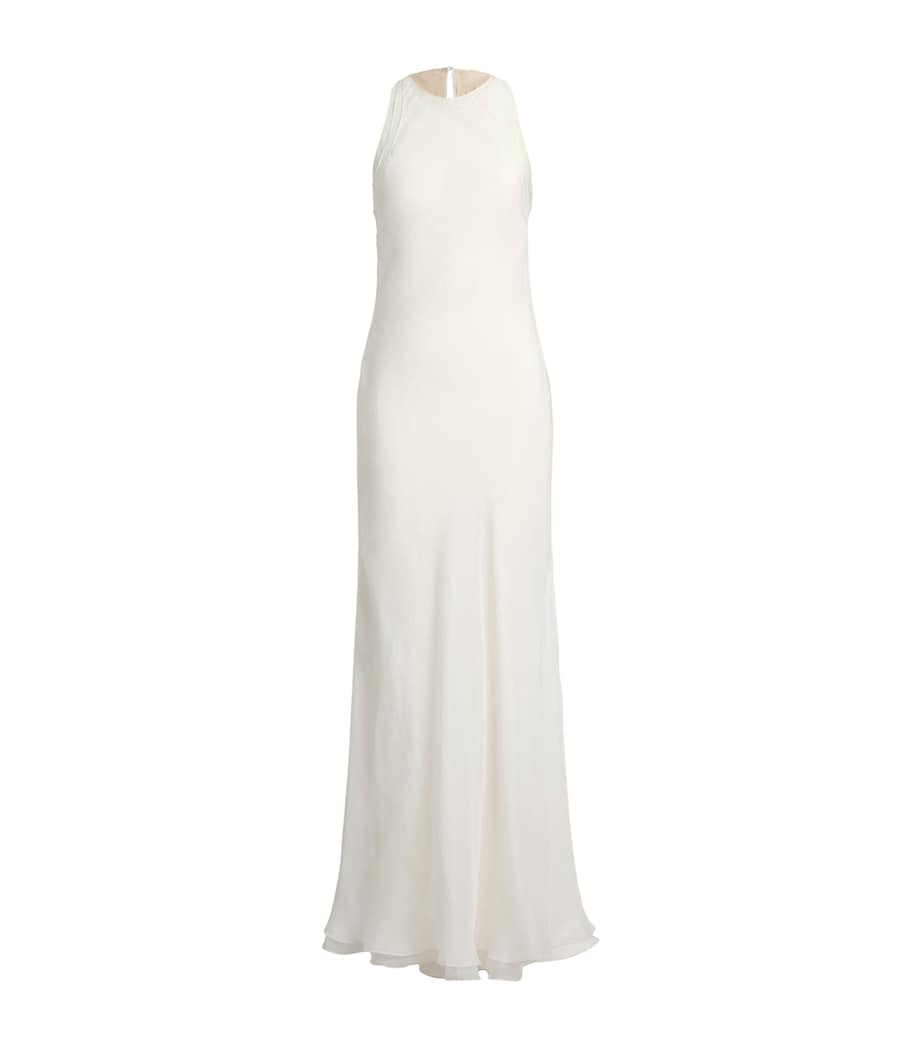 Ralph Lauren Collection White Mulberry Silk Zachary Dress