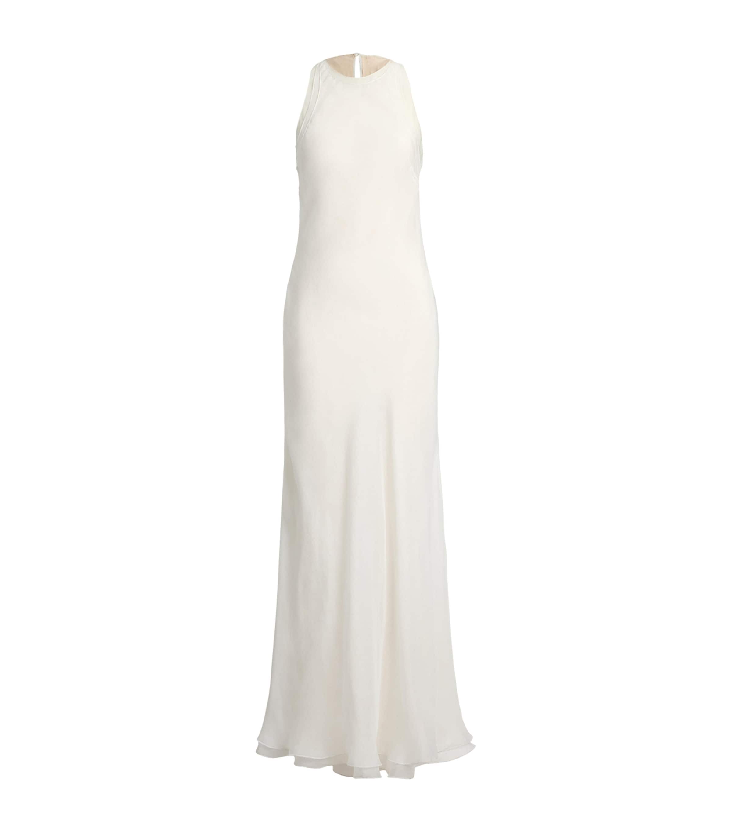 Ralph Lauren Collection White Mulberry Silk Zachary Dress