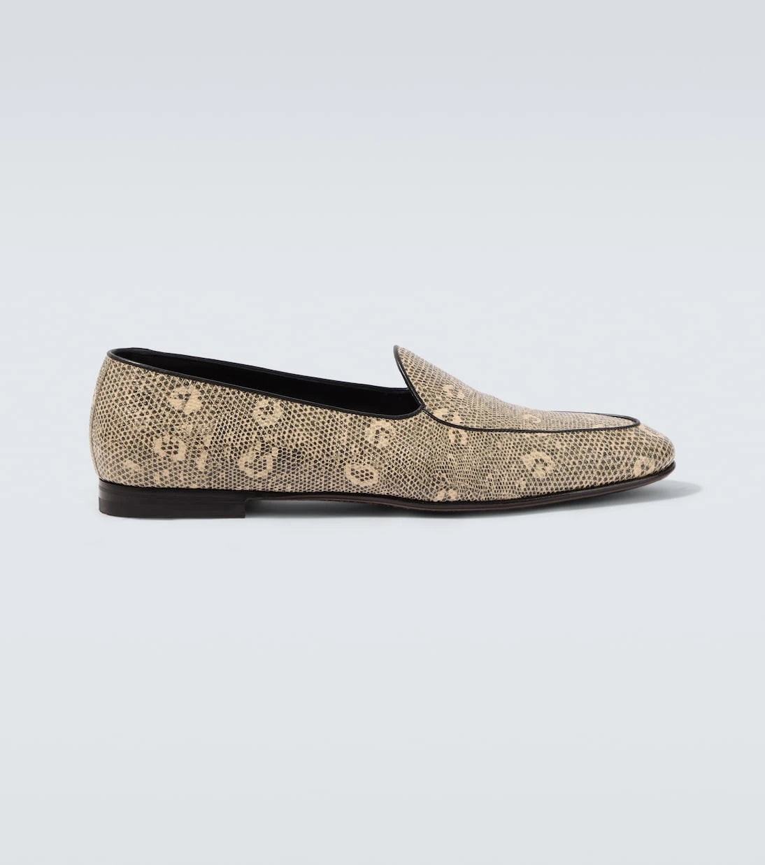 Manolo Blahnik - Modena snake-effect leather loafers