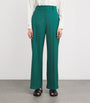 Green Virgin Wool Tailored Trousers