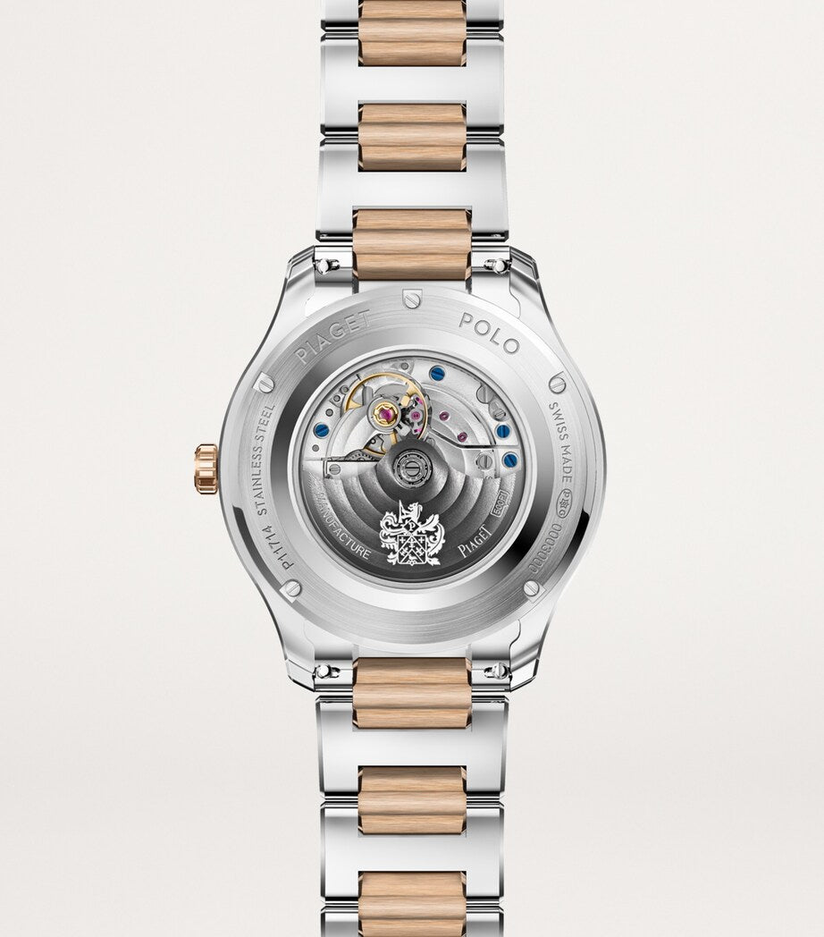 Piaget Rose Gold and Steel Polo Date Watch 36mm