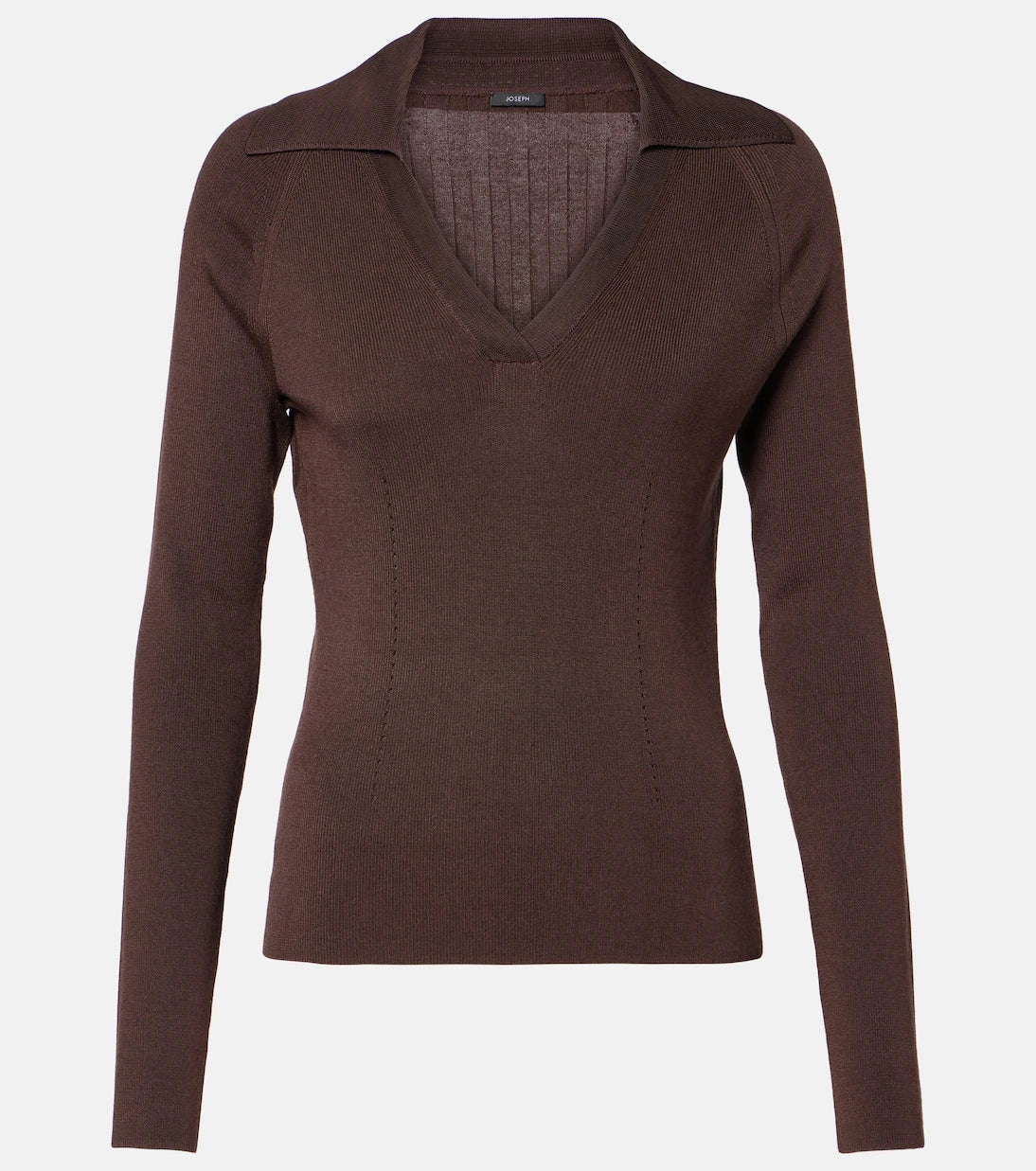 Joseph - Ribbed-knit polo sweater