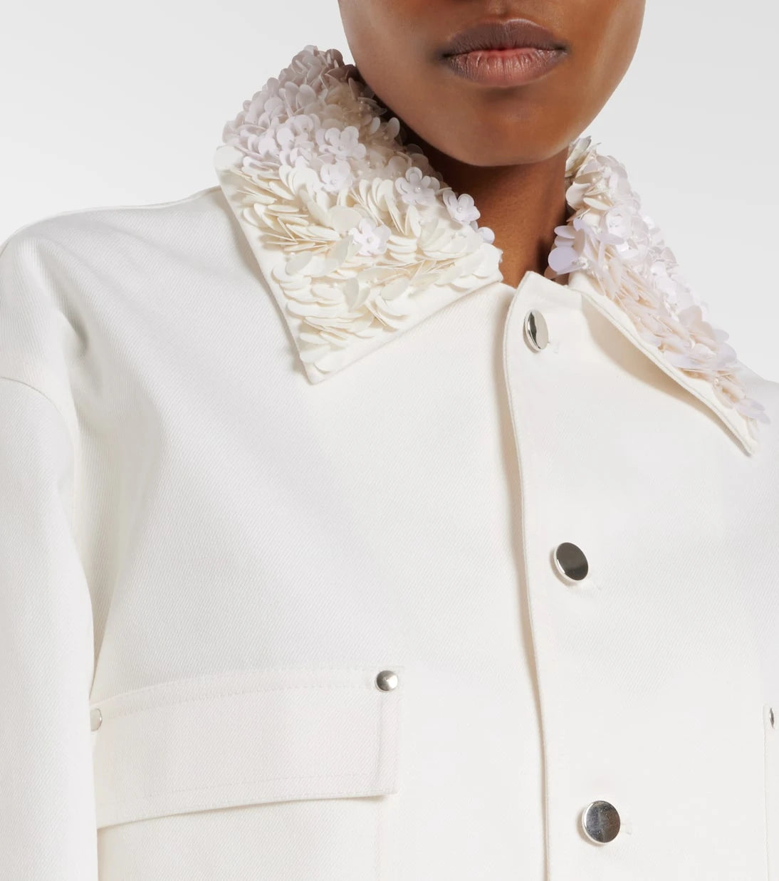 Plan C - Sequined cotton drill jacket