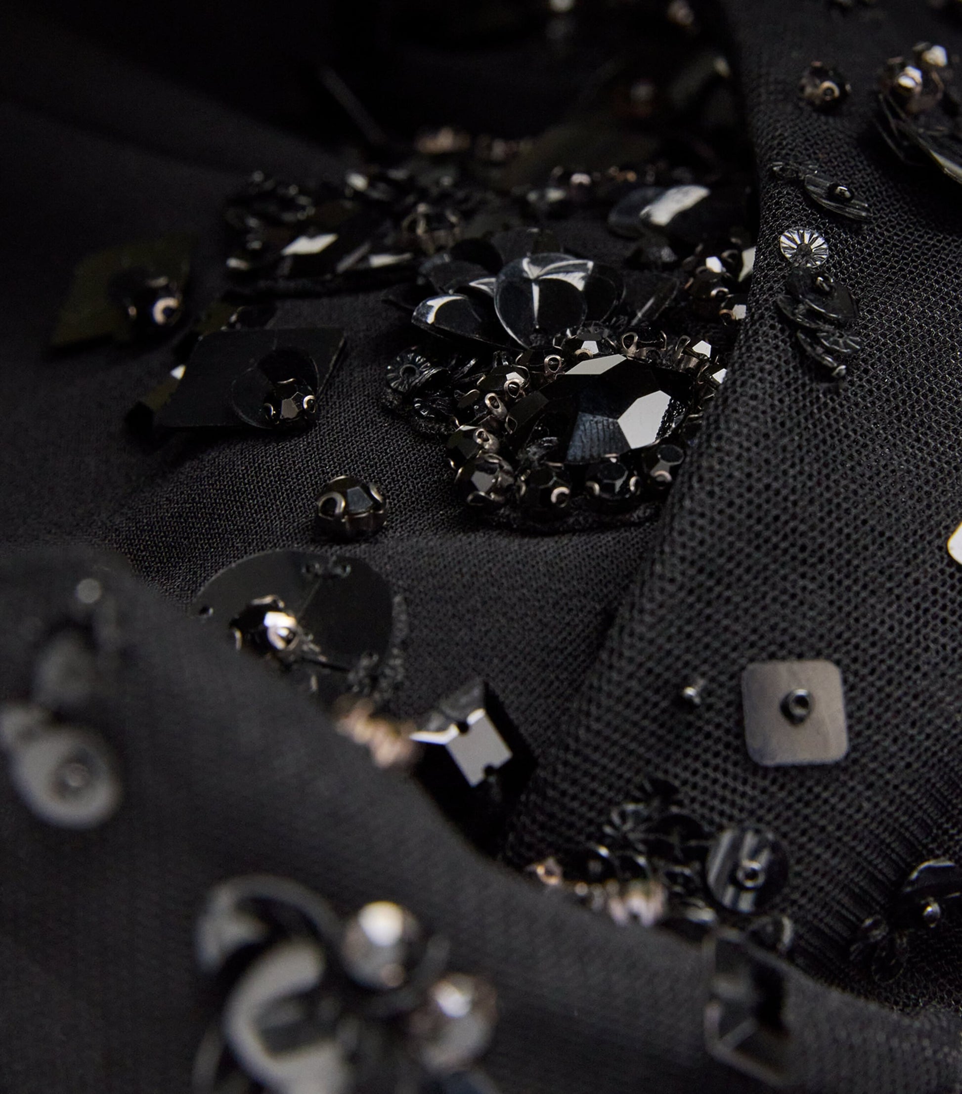 Jenny Packham Black Embellished Sylvia Gown