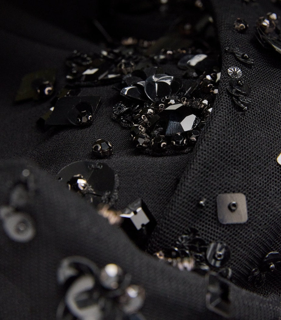 Black Embellished Sylvia Gown