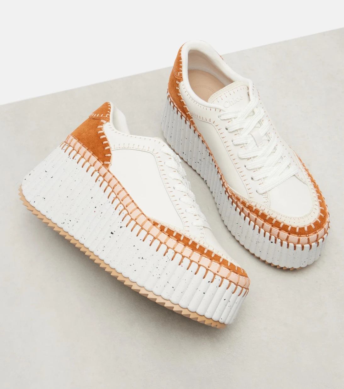 Chloé - Leather platform sneakers