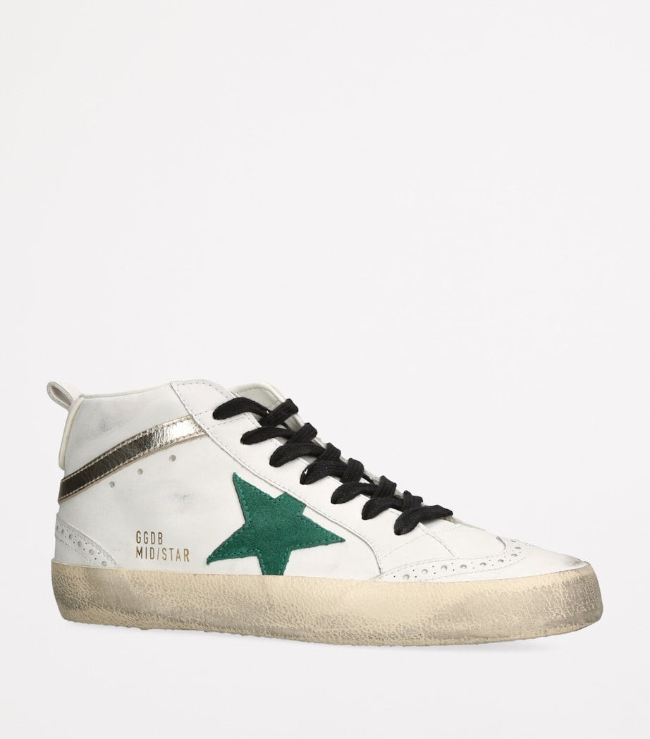 Golden Goose White Mid Star Bio High-Top Sneakers
