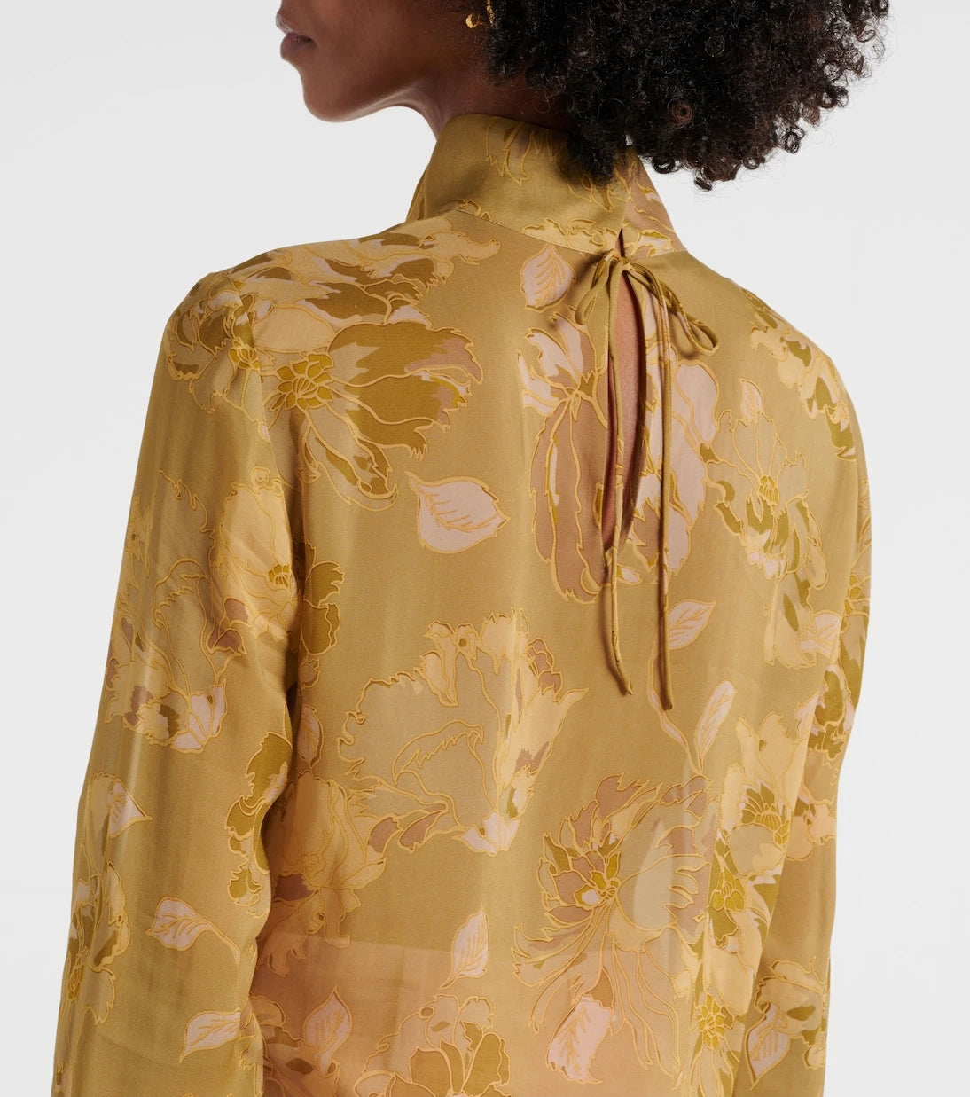 Dries Van Noten - Printed sheer top