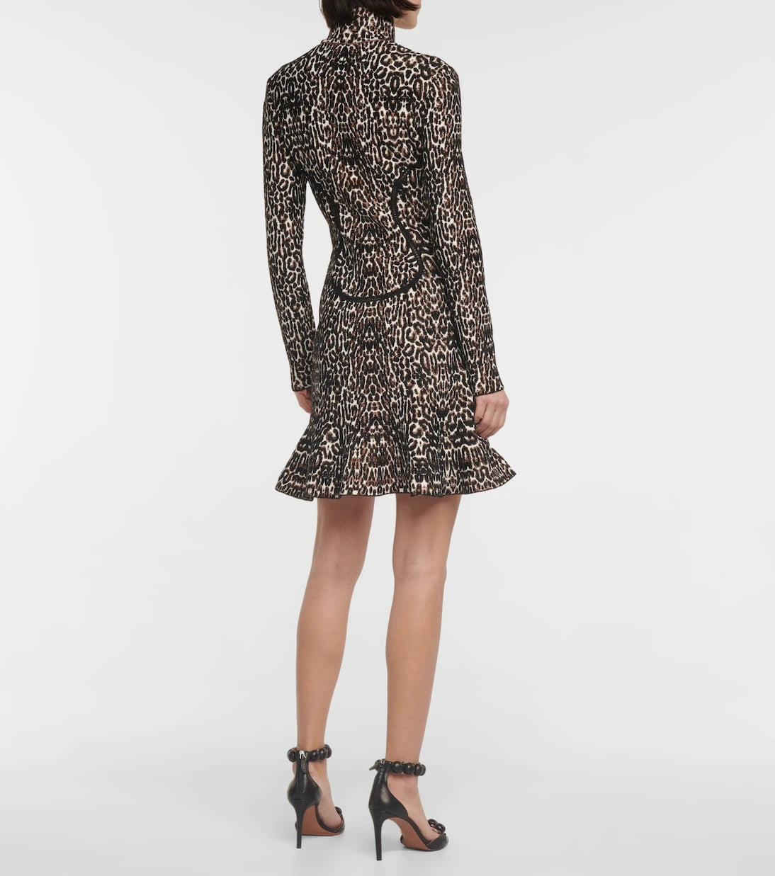Alaïa - فستان قصير بنقشة الجاكار