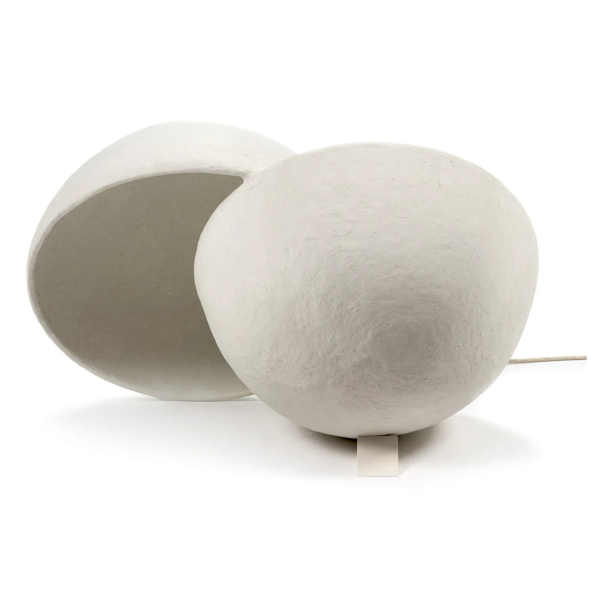 Serax - Earth Round Papier Mâché Lamp | White