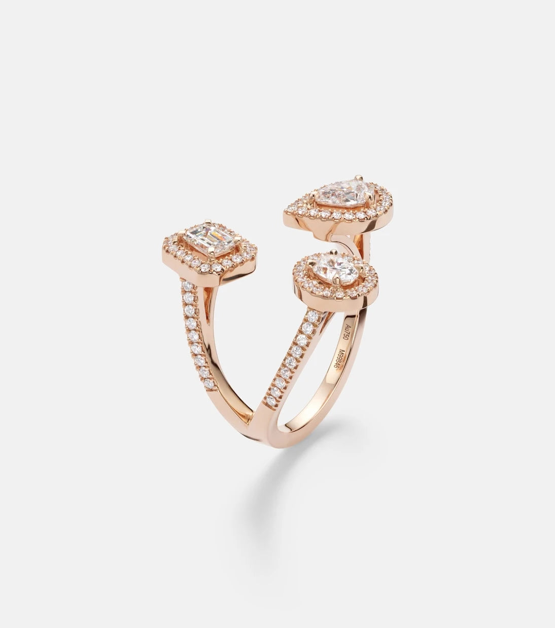 Messika - My Twin Trilogy 18kt rose gold ring with diamonds