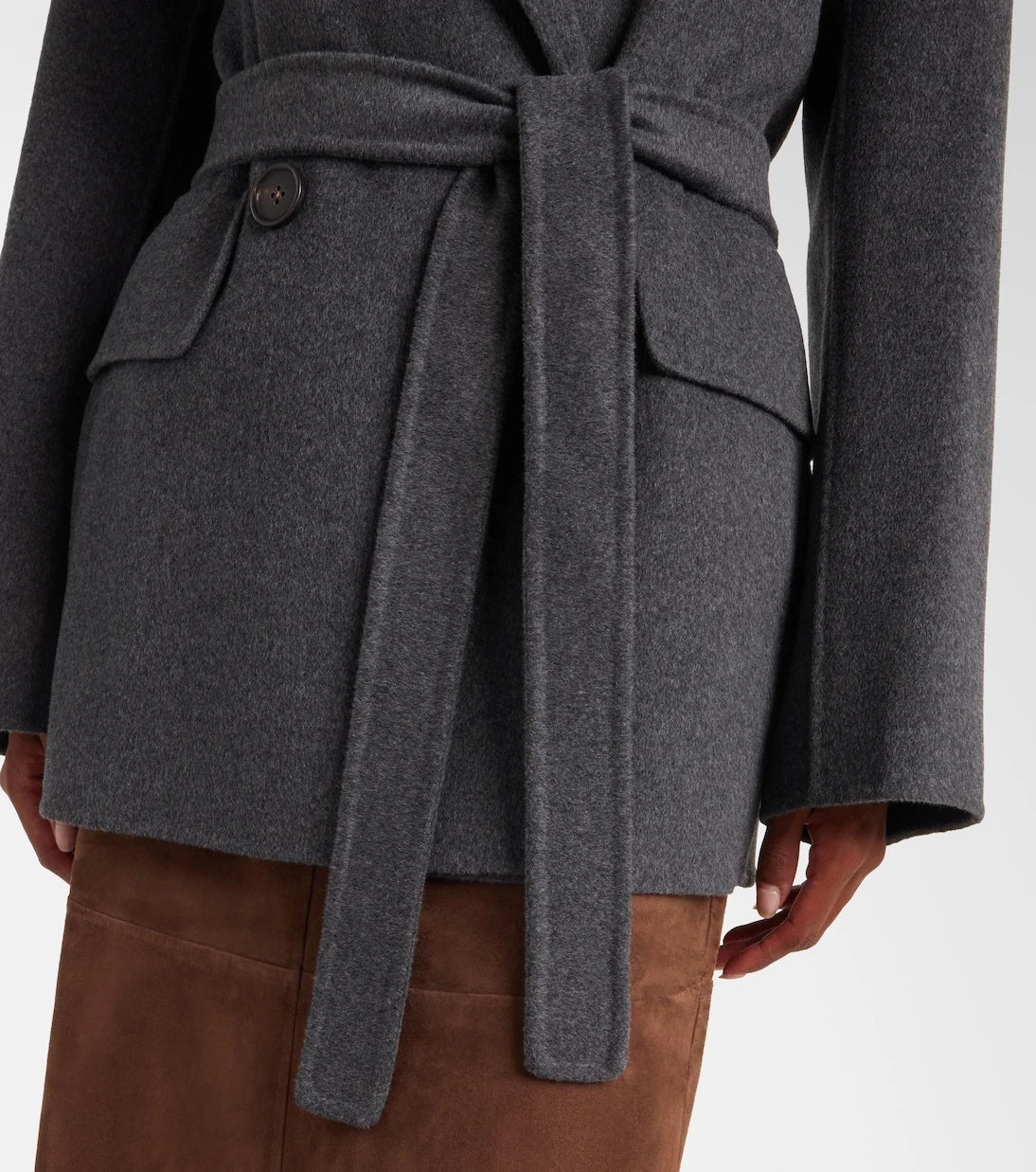 'S Max Mara - معطف أورنيلا من صوف الفيرجن مع حزام