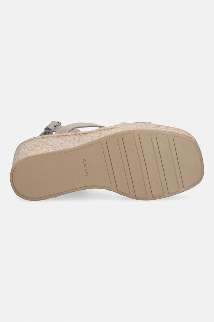Calvin Klein eğimli platformlu sandaletler WEDGE ESPAD 70 WEBBING LTH