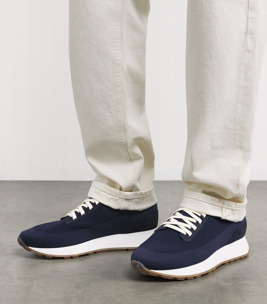 Leather-Blend Scarpa Running Trainers