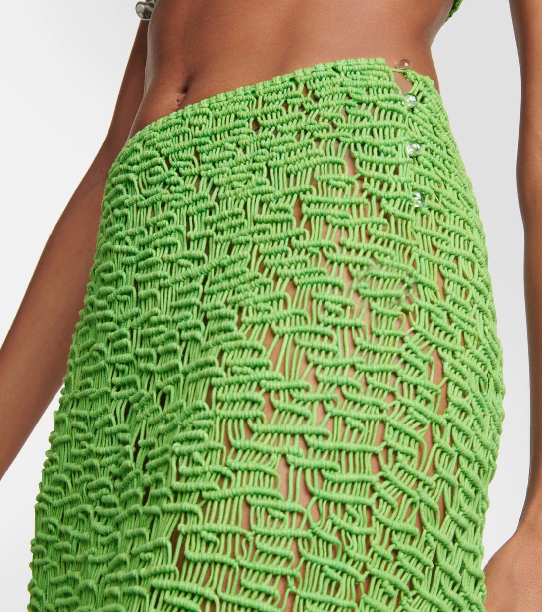 Roberta Einer - Element fringed cotton midi skirt