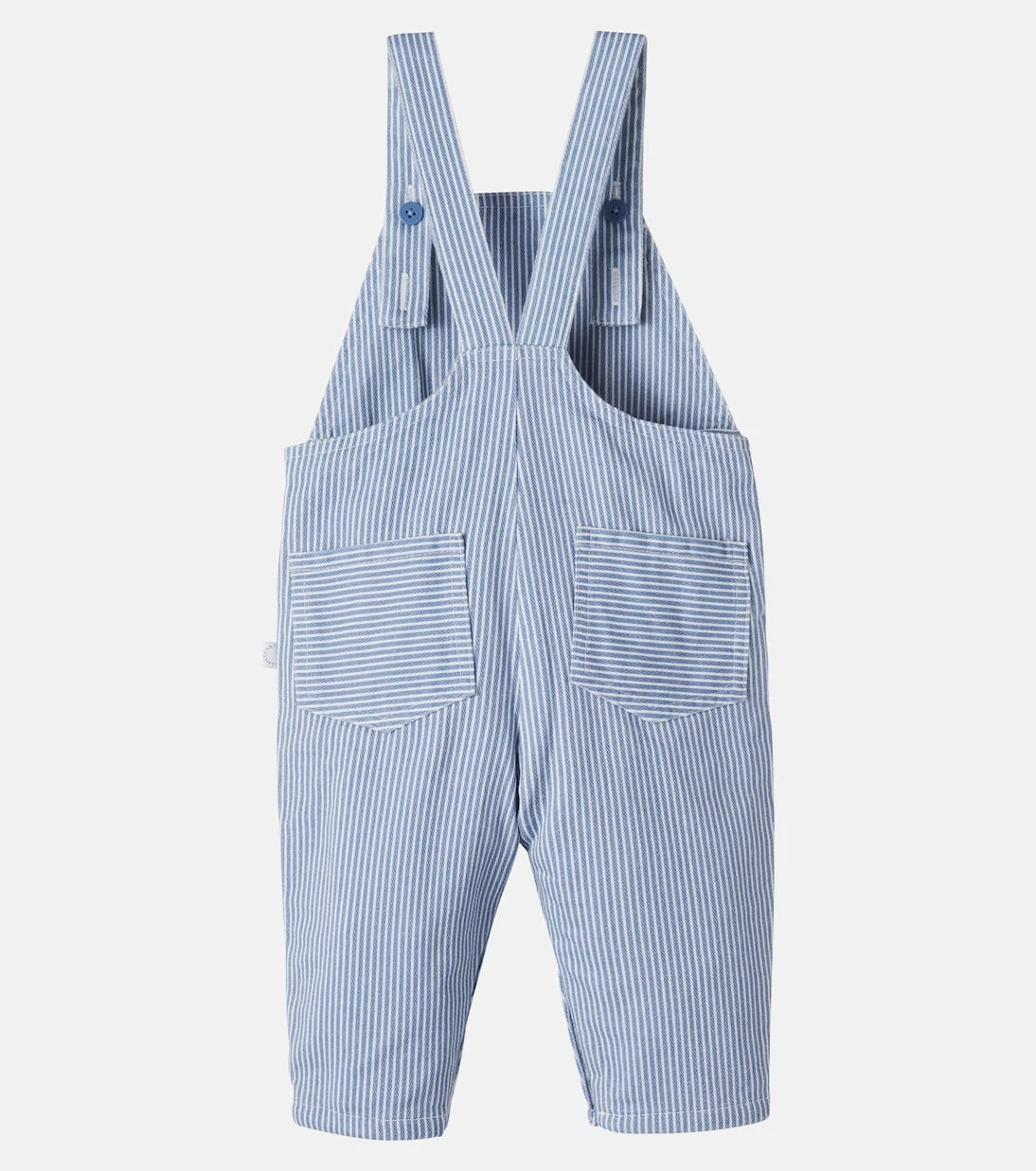 Stella McCartney Kids - Baby striped patch-appliqué denim overalls