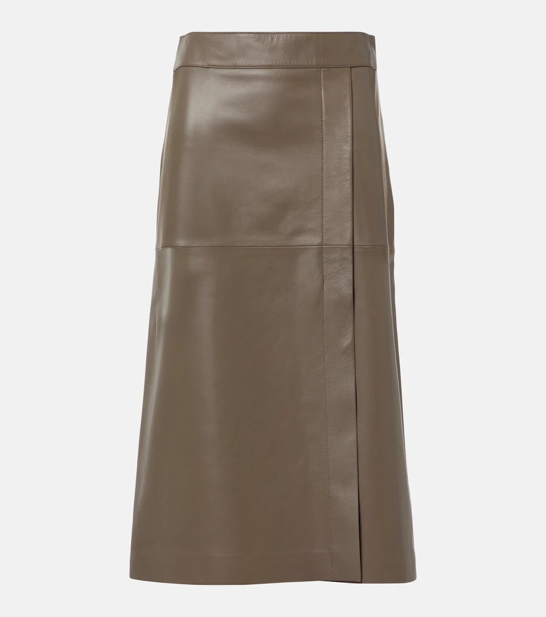Joseph - Leather midi skirt