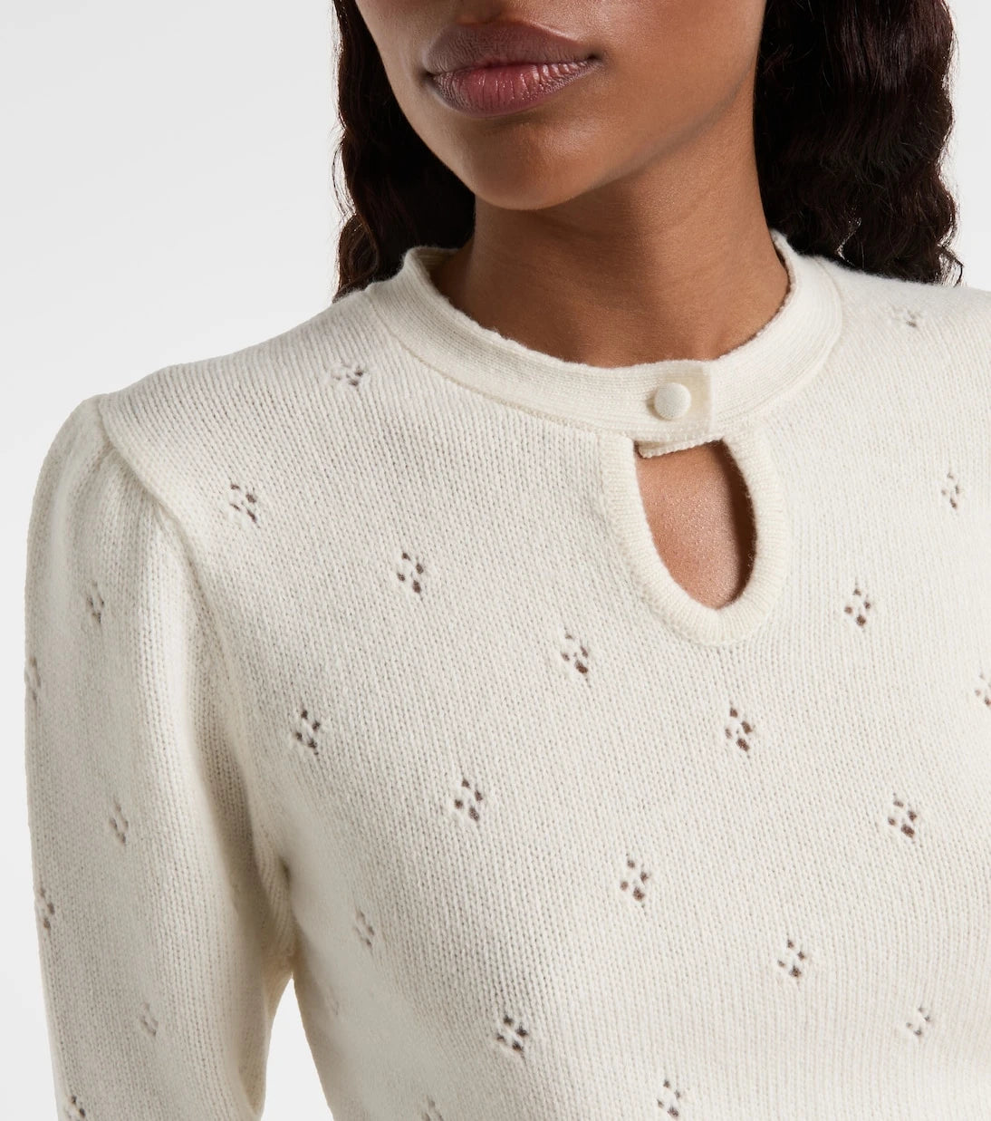 Chloé - Pointelle wool and cashmere sweater