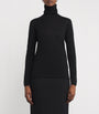 Max Mara Black Virgin Wool Turtleneck Sweater