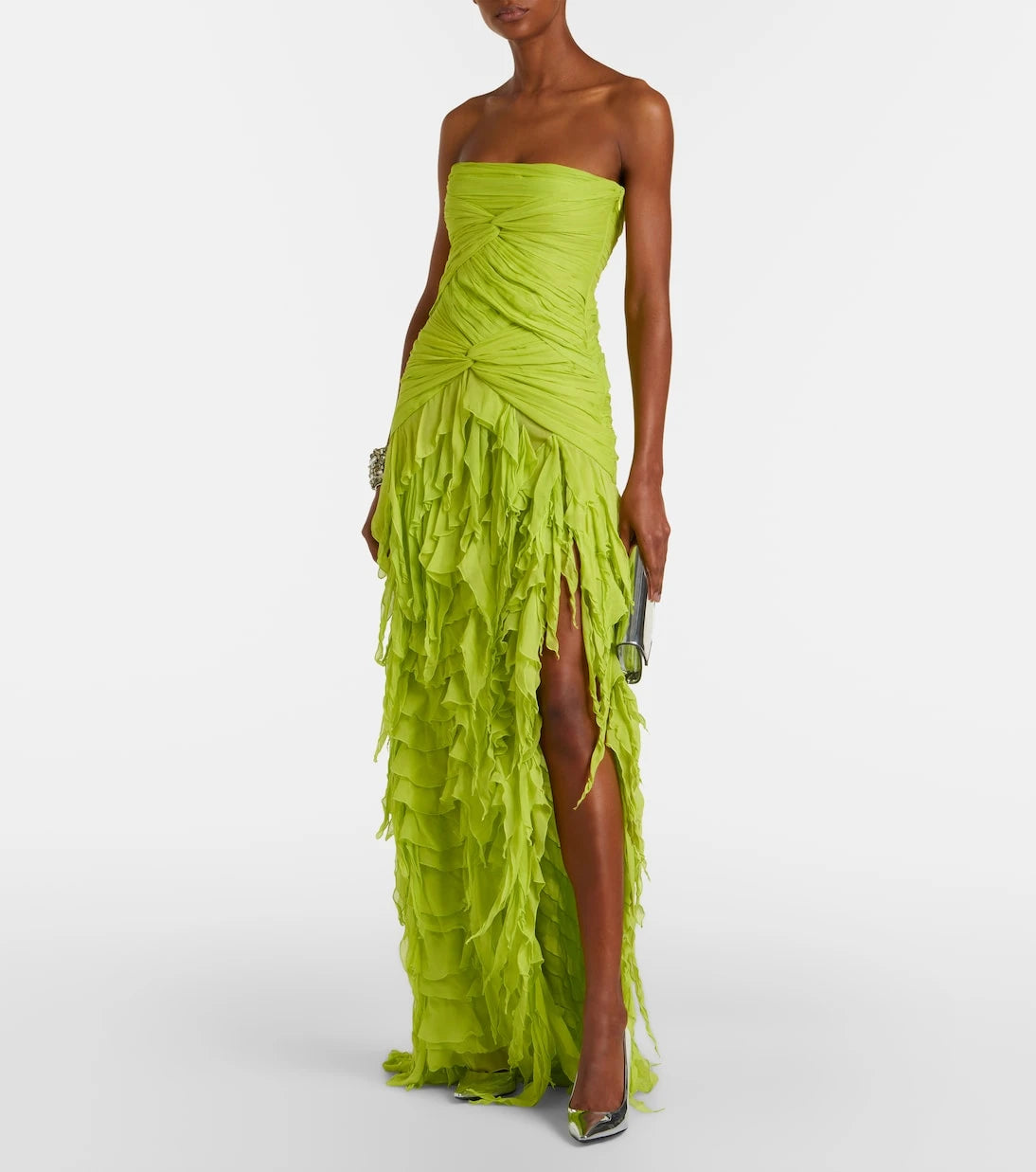 Blumarine - Ruffled georgette maxi dress