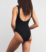Black Celine Plunge Swimsuit