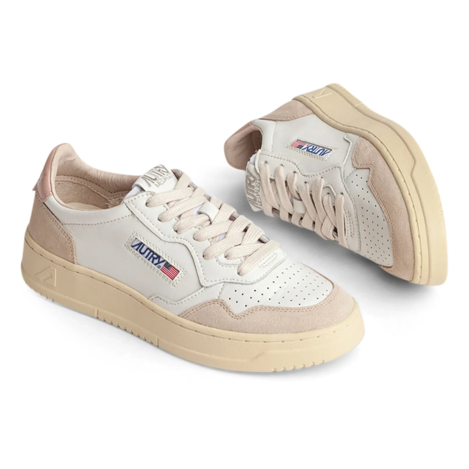 Autry - Medalist Low Leather/Suede Sneakers | Pale Pink