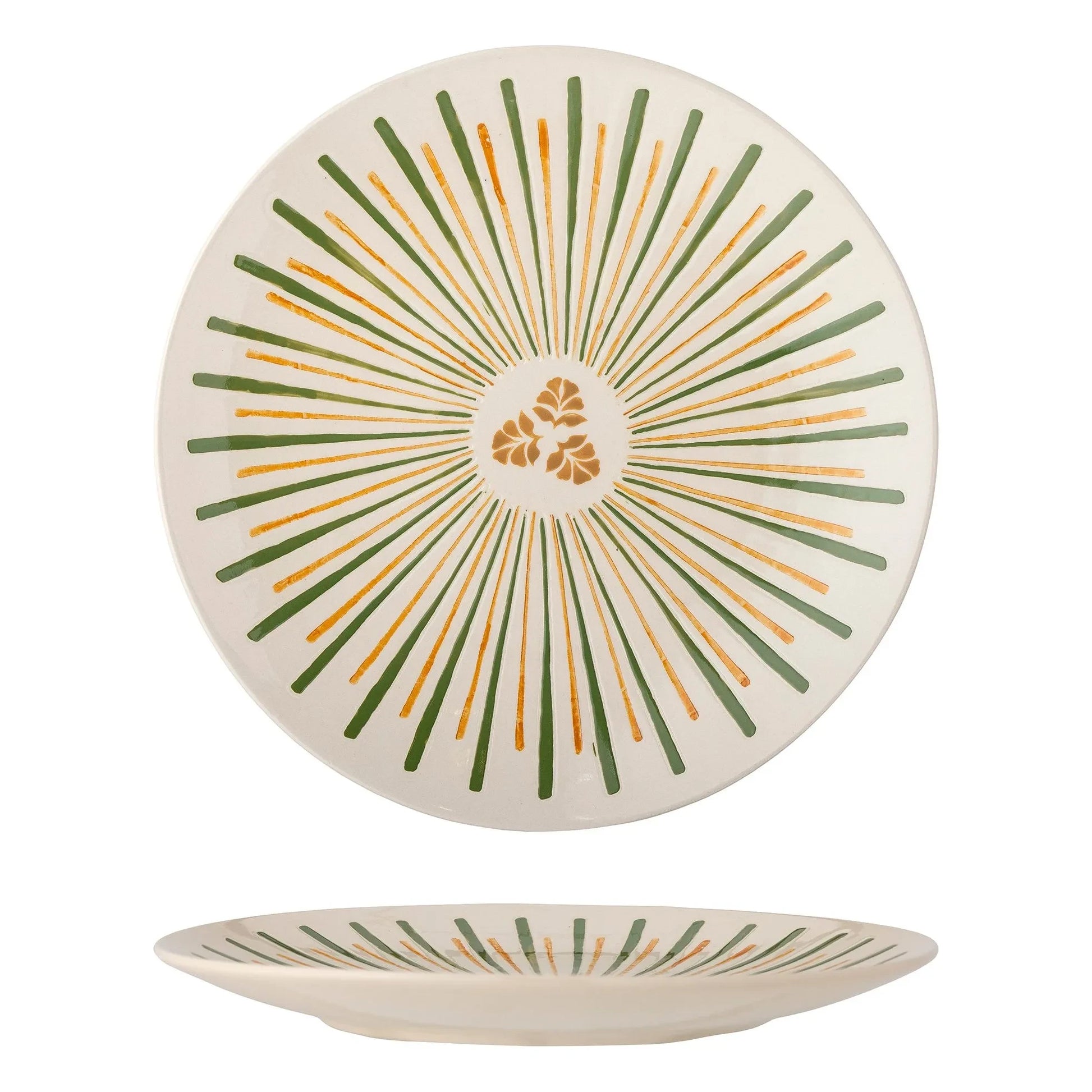 Bloomingville - Heikki stoneware plate  | Green