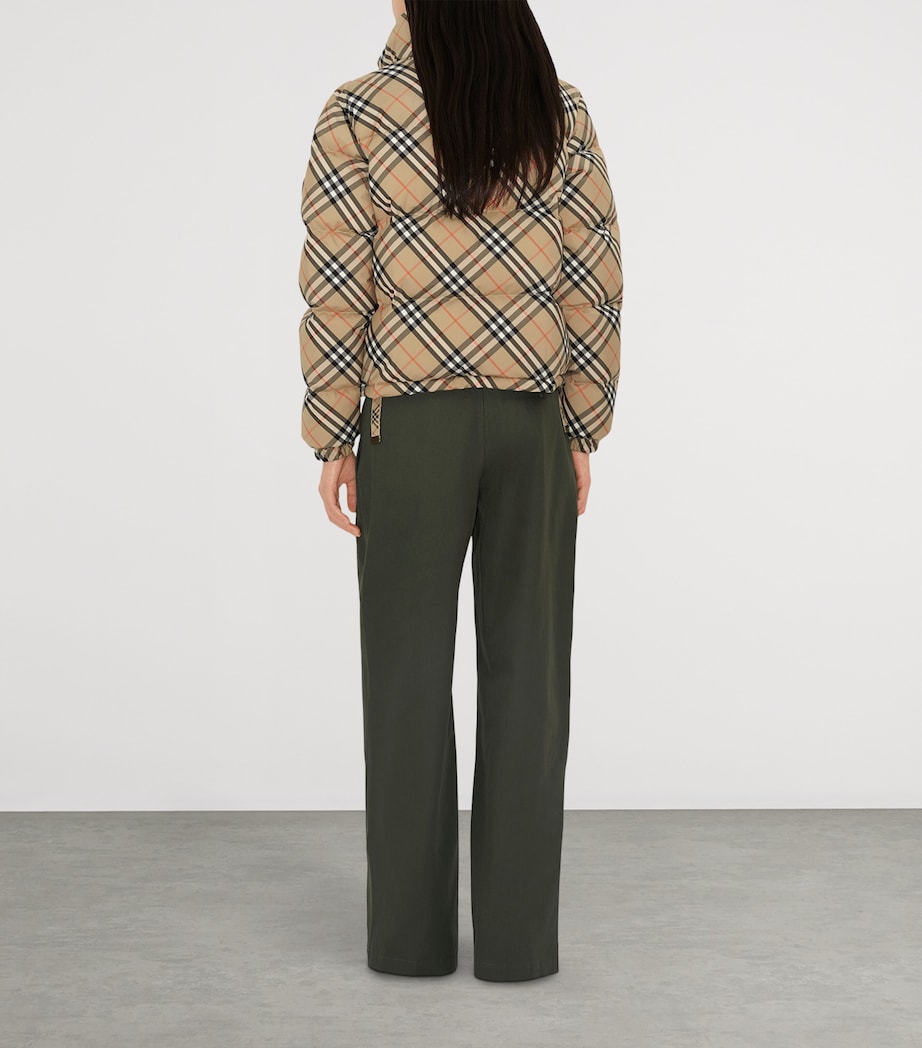 Burberry Beige Check Ambleside Puffer Jacket