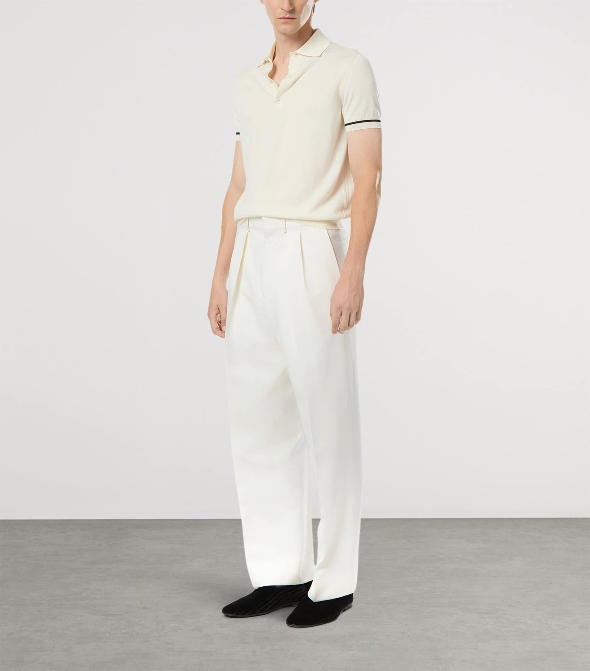 TOM FORD Cashmere-Silk Polo Shirt