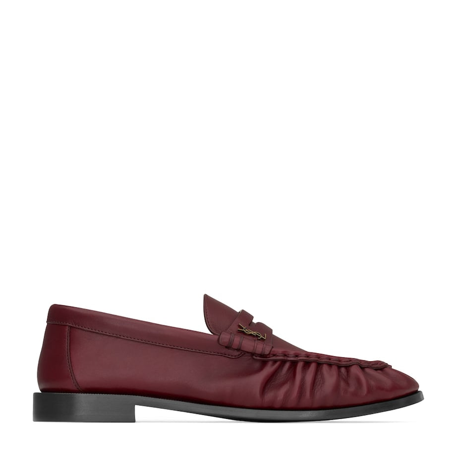 Saint Laurent Burgundy Leather Le Loafers