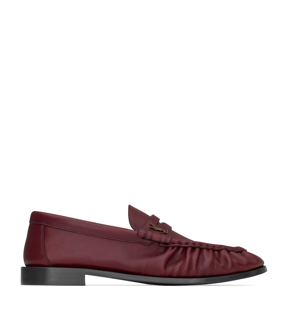 Saint Laurent Burgundy Leather Le Loafers