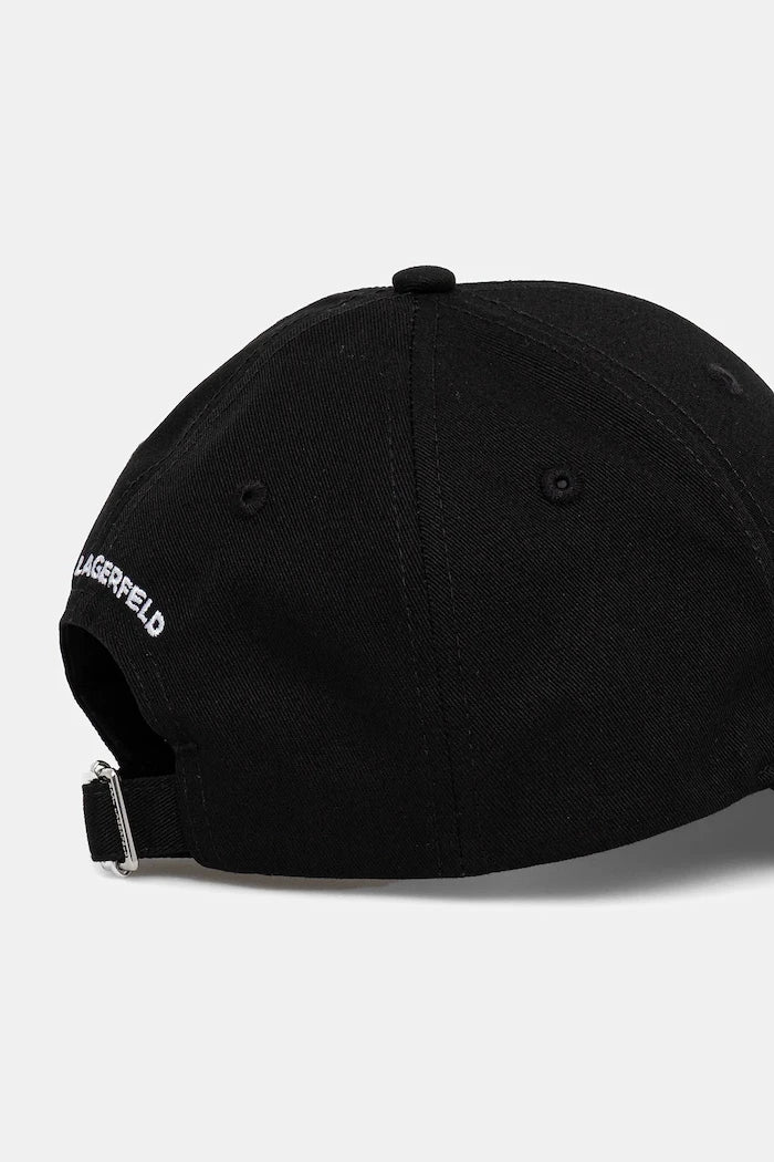 Памучна шапка с козирка Karl Lagerfeld IKON