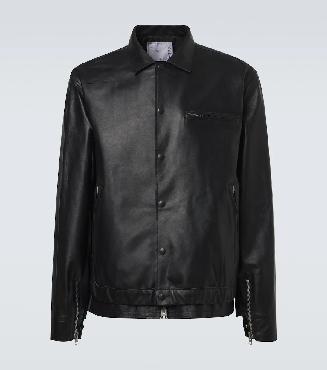 Sacai - Leather blouson jacket