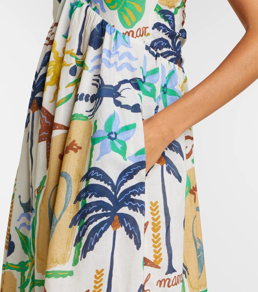 Velvet - Leyla printed cotton midi dress