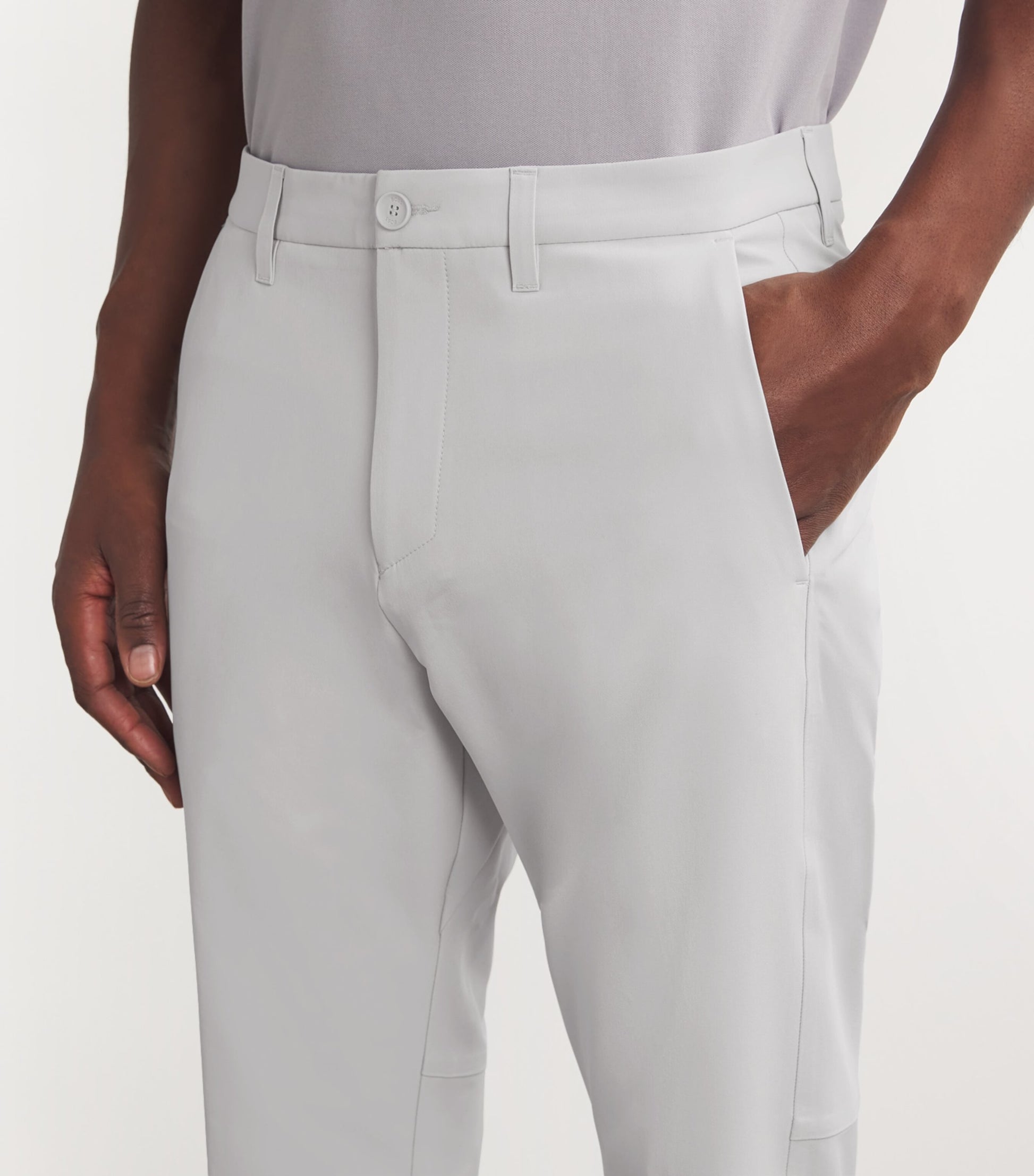 High-Stretch Commuter Trousers PASTEL GREY