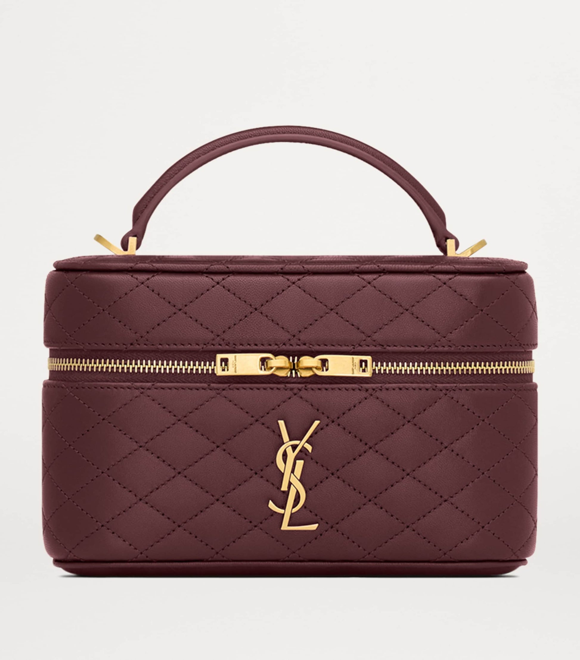 Saint Laurent Burgundy Mini Gaby Top-Handle Bag