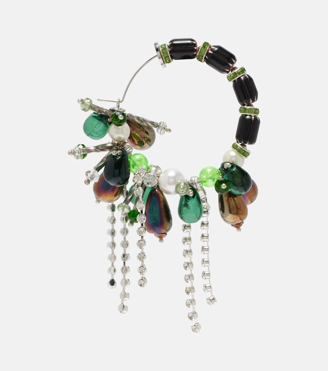 Dries Van Noten - Embellished hoop earrings