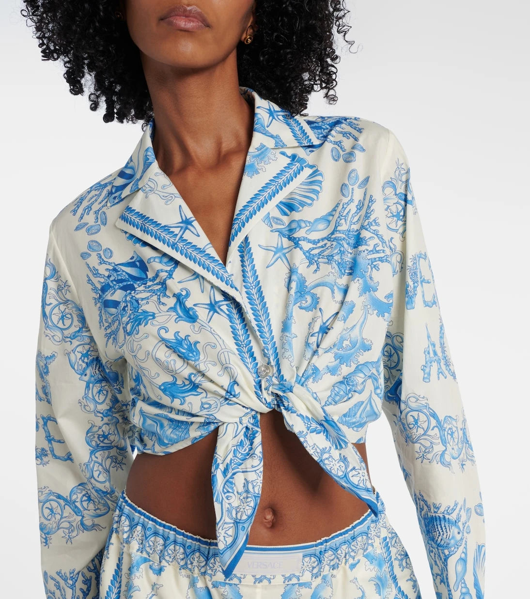 Versace - Underwater Barocco crop top