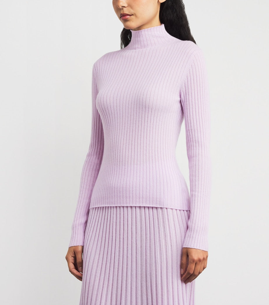 arch 4 Purple Cashmere High-Neck Ariana Top
