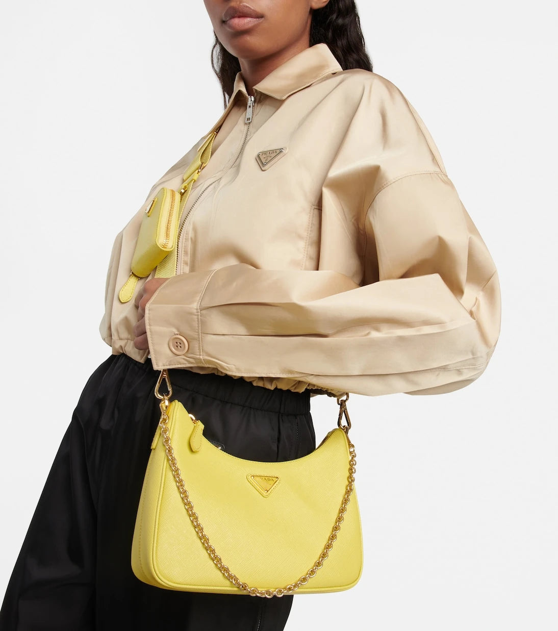 Prada - حقيبة كتف صغيرة Re-Edition 2005 جلدية