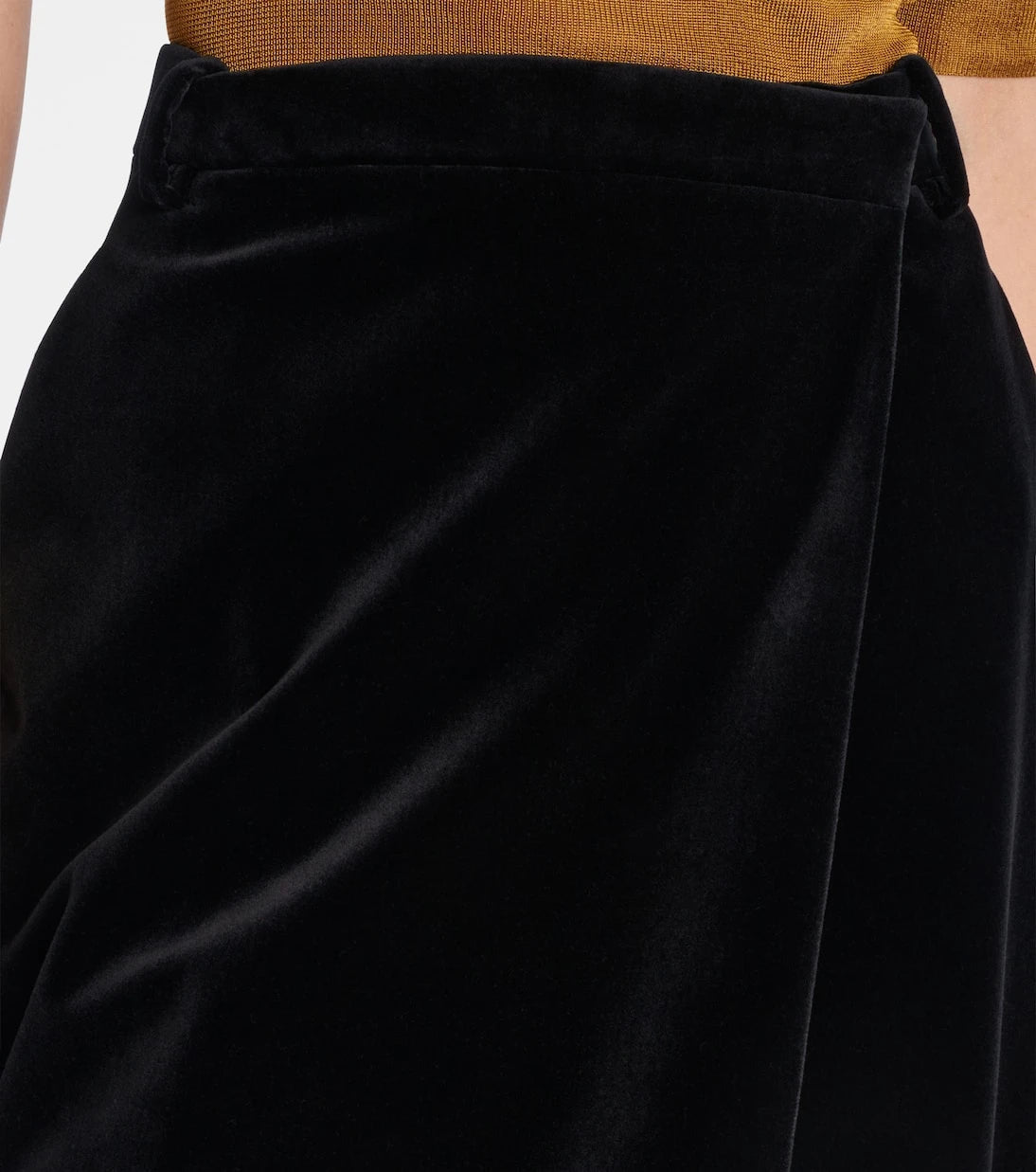 Saint Laurent - Cotton velvet pencil skirt