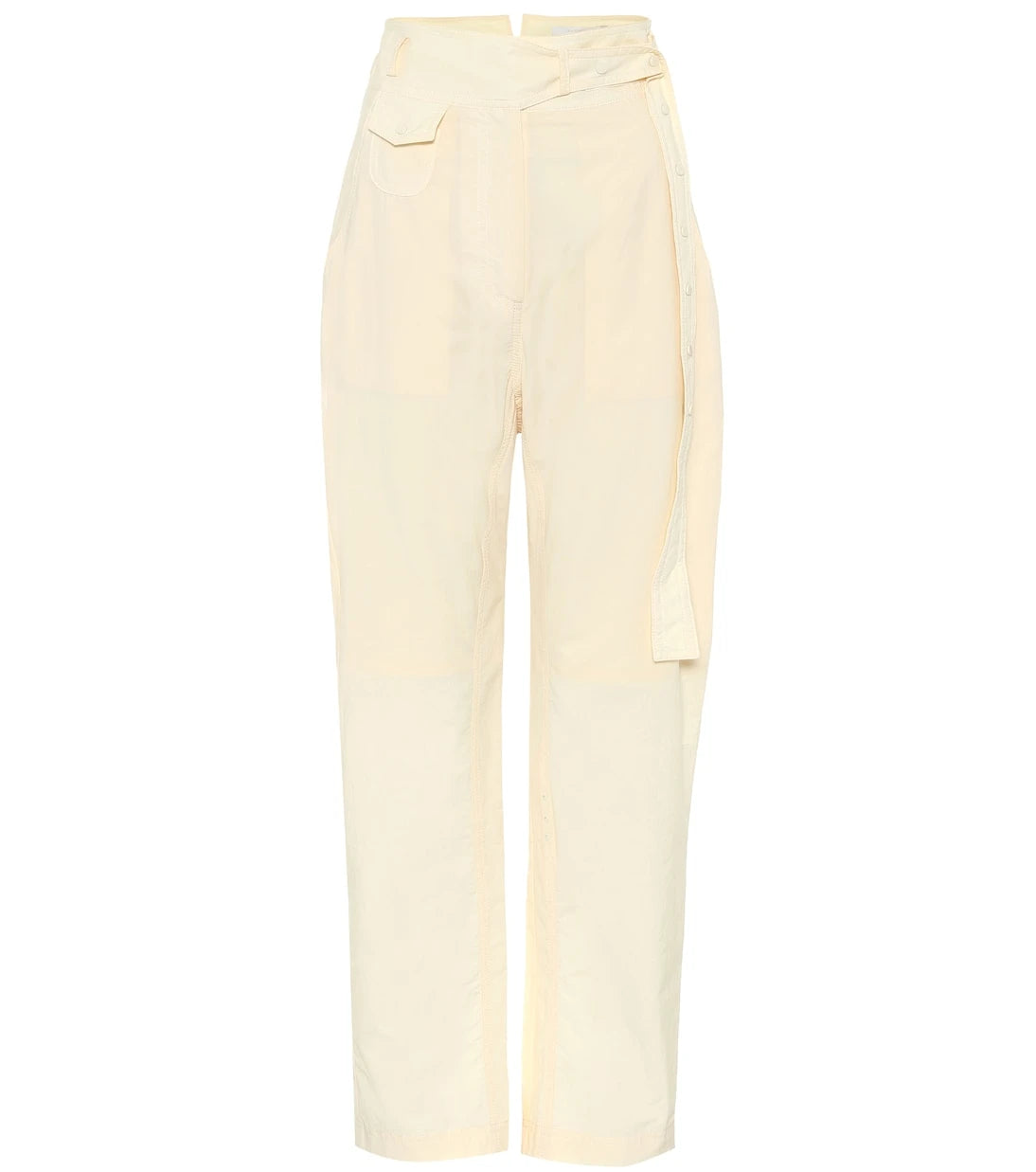 LOW CLASSIC - High-rise straight cotton pants