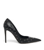 Leather Eyelet-Detail Pumps 100