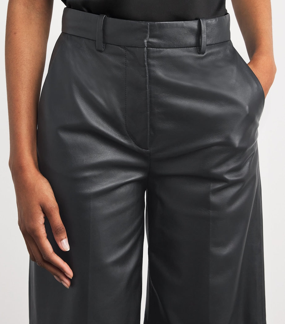 Leather Alana Wide-Leg Trousers