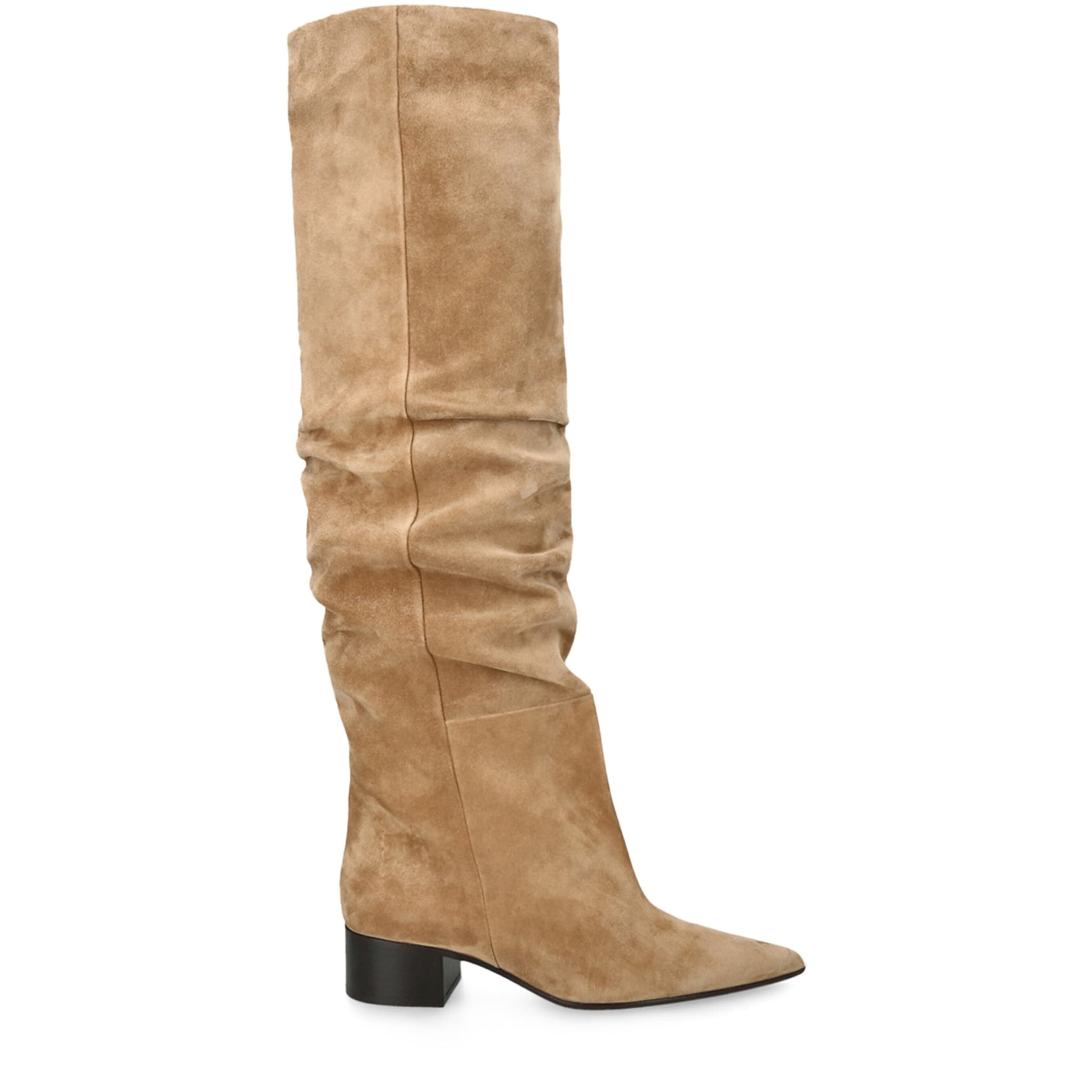Khaite Brown Suede Andee Over-The-Knee Boots 40