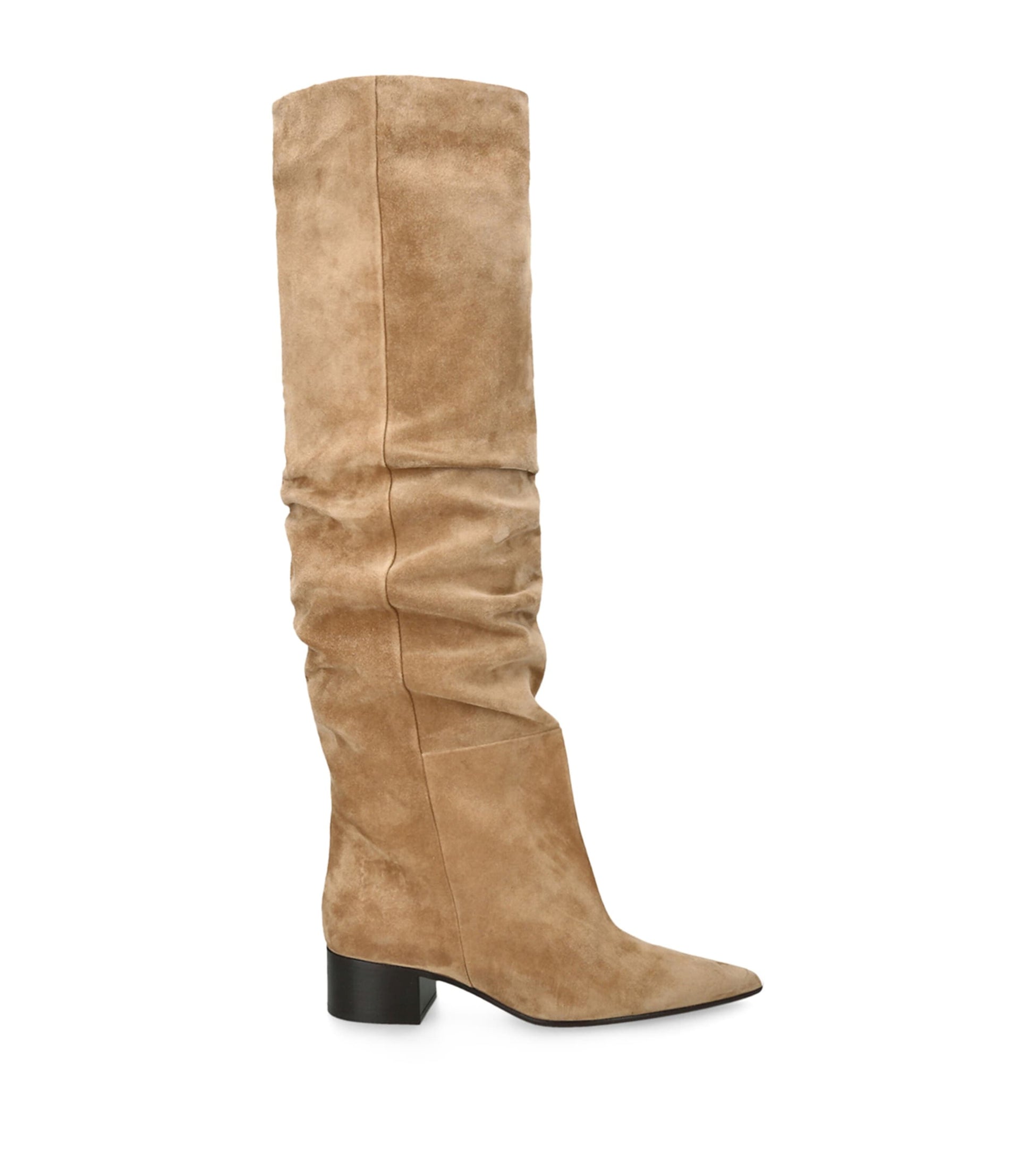 Khaite Brown Suede Andee Over-The-Knee Boots 40
