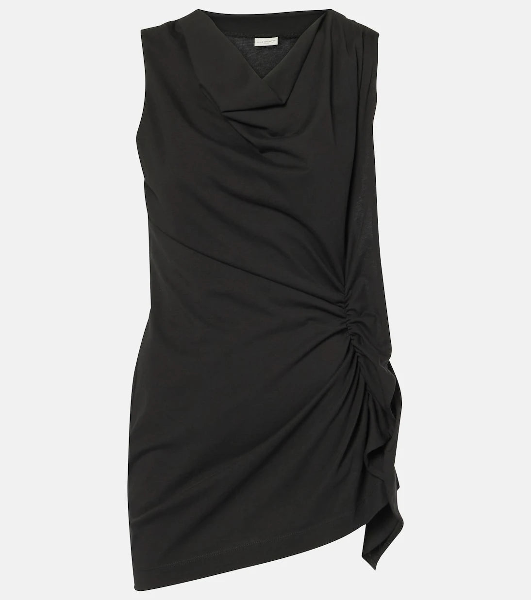 Dries Van Noten - Draped cotton jersey top